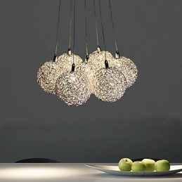 Moderni nykyaikainen mini-tyylinen galvanoitu metalliriippuvalaisin
