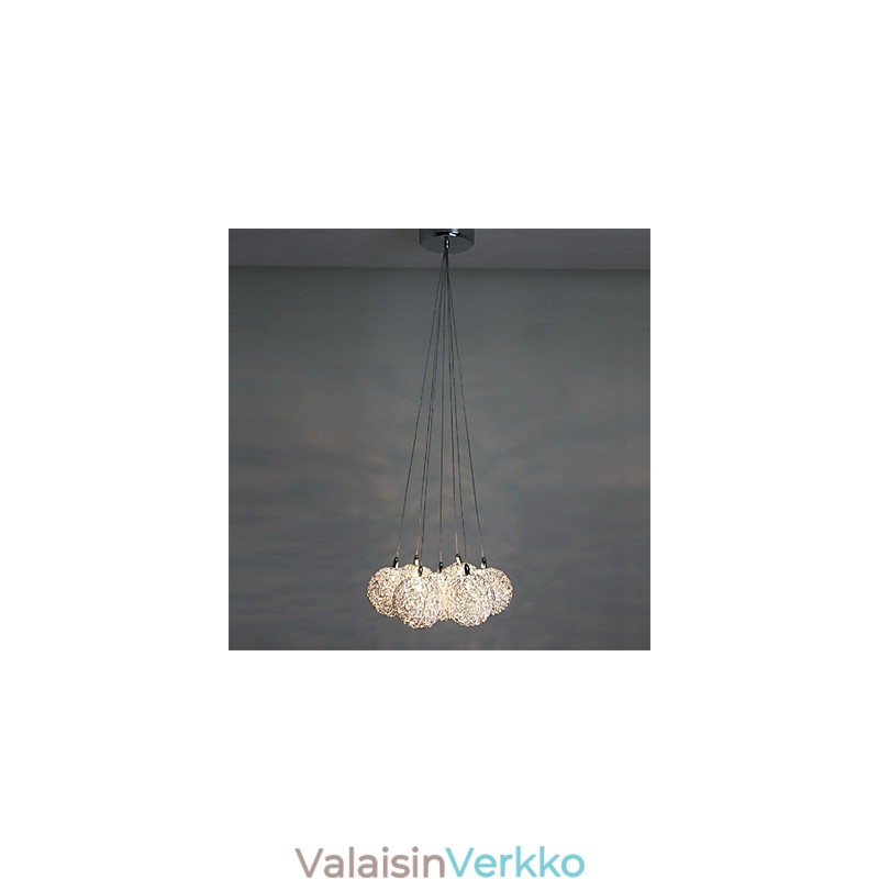 Moderni nykyaikainen mini-tyylinen galvanoitu metalliriippuvalaisin
