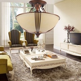 Rustic Lodge Vintage Mini Style -maalaus metalliriippuvalaisin