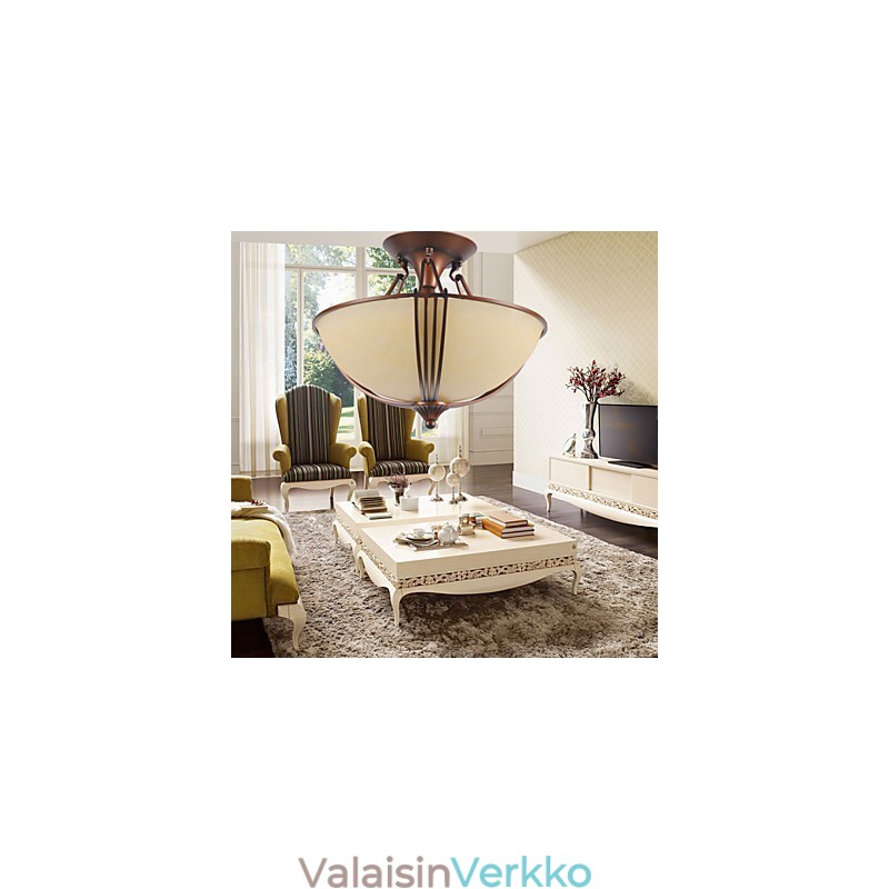 Rustic Lodge Vintage Mini Style -maalaus metalliriippuvalaisin