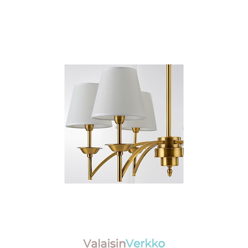 Puhdasvalkoinen moderni nykyaikainen koristeellinen design-riippuvalaisinperhe