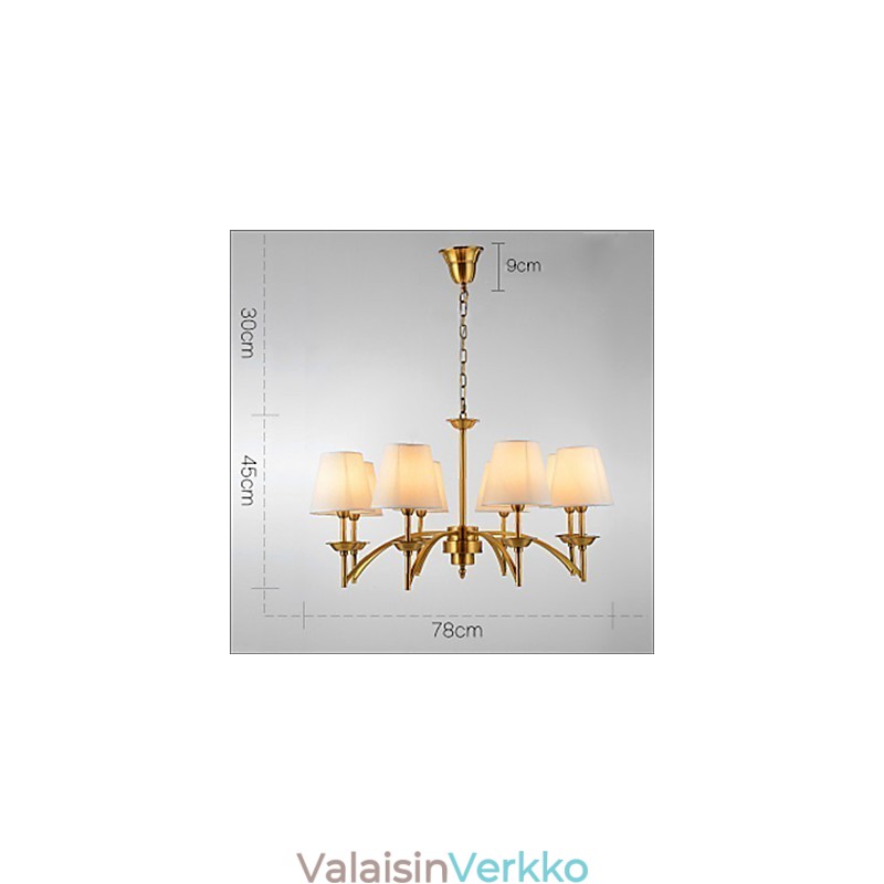 Puhdasvalkoinen moderni nykyaikainen koristeellinen design-riippuvalaisinperhe