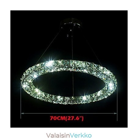 Kristalliriippuvainen valaistus moderni yksittäinen D70CM, kolmipuolinen K9 kristalli sisäkattovalaisimet Kristalliriippuvainen valaistus moderni yksittäinen D70CM, kolmipuolinen K9 kristalli sisäkattovalaisimet