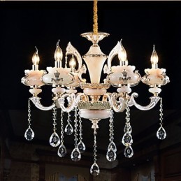 Yksinkertainen eurooppalainen luksustyyppi Gold Jade Sinkkiseoslamppu