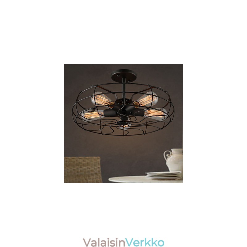 American Country Industrial Designer -valaisin Henkilökohtainen lamppu Eurooppalaiset retrotuuletinlamput