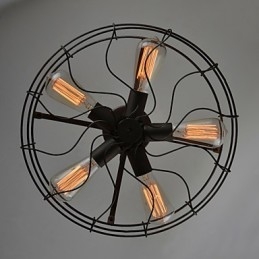 American Country Industrial Designer -valaisin Henkilökohtainen lamppu Eurooppalaiset retrotuuletinlamput