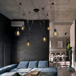 6 valoa Country Designers Metallinen riippuvalaisin