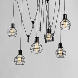6 valoa Country Designers Metallinen riippuvalaisin