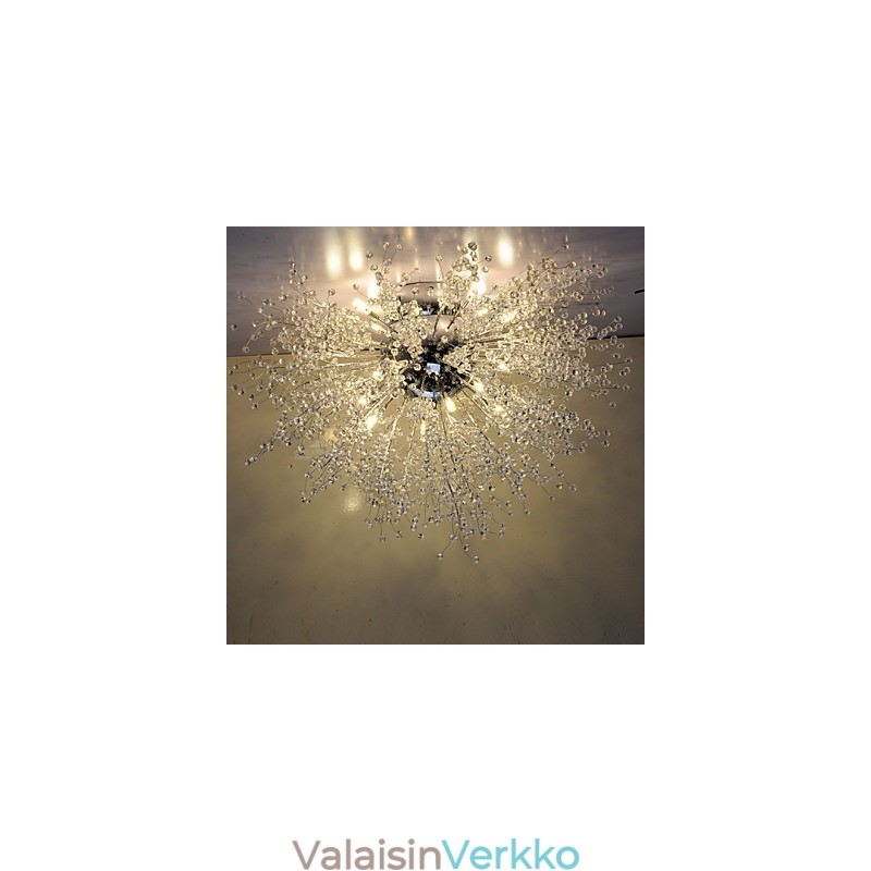 G4 Mitated Crystal -riippuvalaisin ruostumatonta terästä, halkaisija 90cm