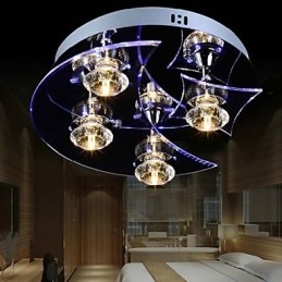 Kattokruunu Modern Crystal Living 4 valoa