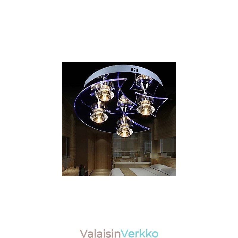 Kattokruunu Modern Crystal Living 4 valoa