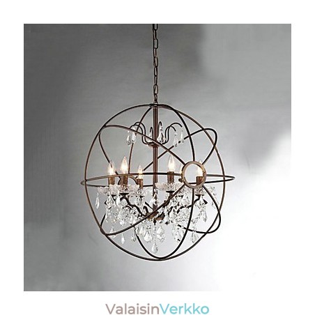 Vintage kristallimaalaus metallikattokruunu Vintage kristallimaalaus metallikattokruunu