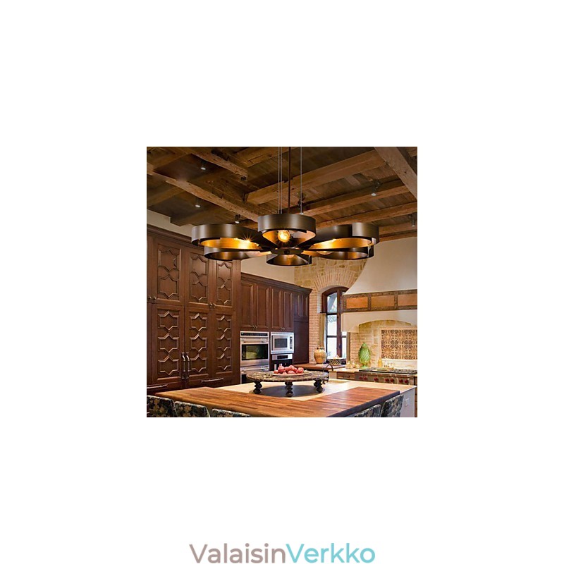 Retro klassiset metalliset kattovalot Yksinkertaiset riippuvalaisimet Cafe-riippuvalaisimet
