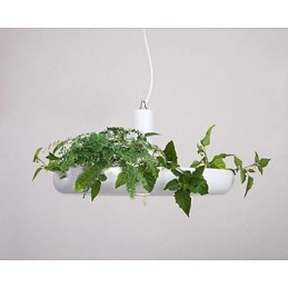 Puhdasvalkoinen moderni nykyaikainen koristeellinen design-riippuvalaisinperhe