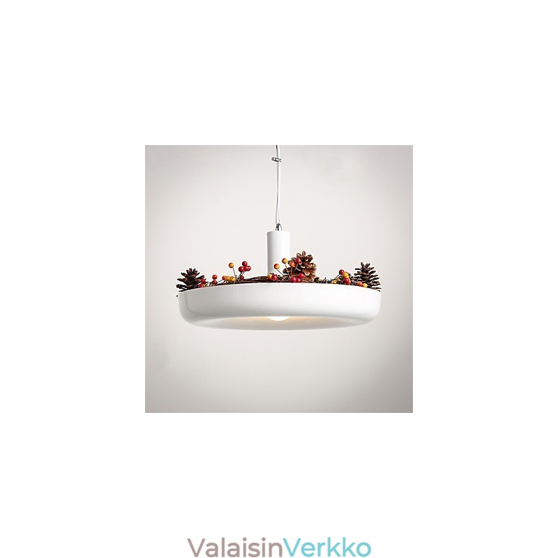 Puhdasvalkoinen moderni nykyaikainen koristeellinen design-riippuvalaisinperhe