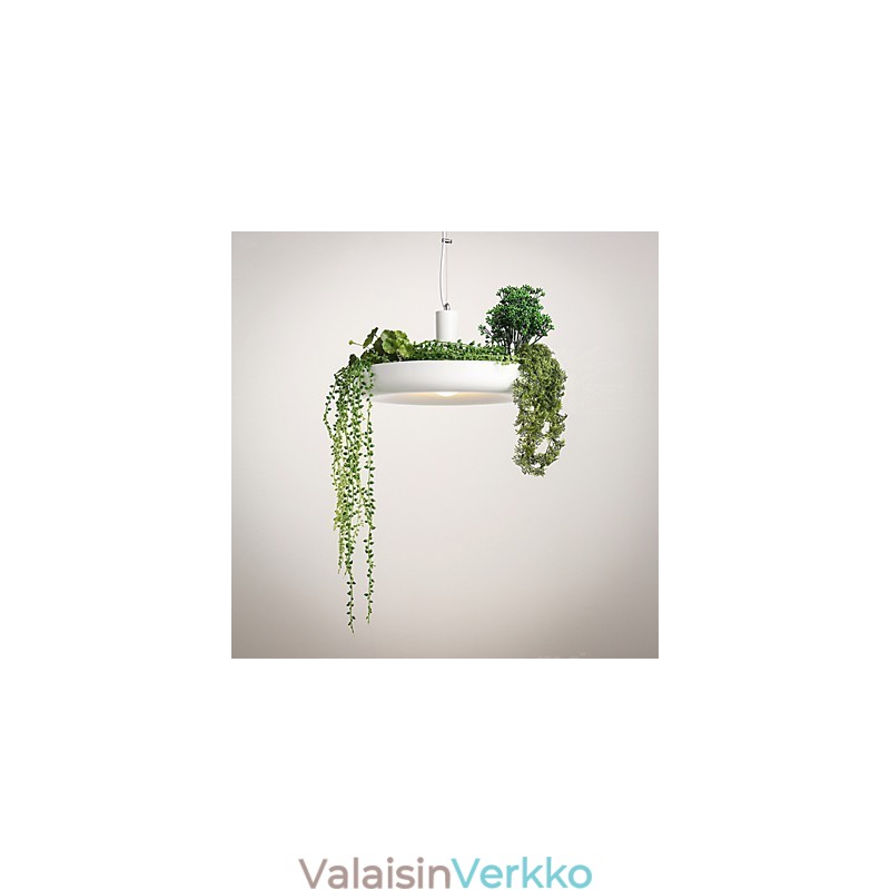 Puhdasvalkoinen moderni nykyaikainen koristeellinen design-riippuvalaisinperhe