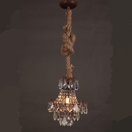 Retro lounge Hamppu Industrial Wind Imitation Crystal Kattokruunu