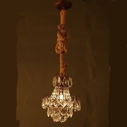 Retro lounge Hamppu Industrial Wind Imitation Crystal Kattokruunu