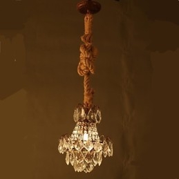 Retro lounge Hamppu Industrial Wind Imitation Crystal Kattokruunu