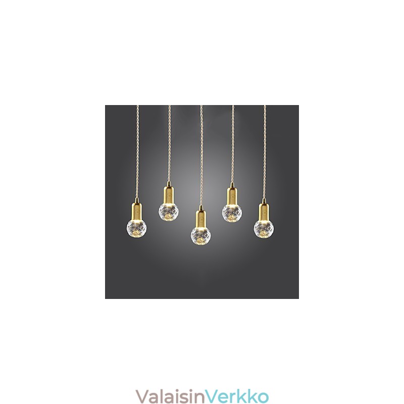 Moderni nykyaikainen vintage mini-tyylinen kultainen metalliriippuvalaisin