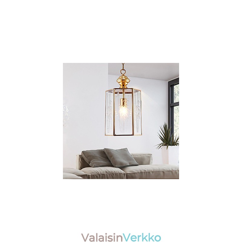 American Country Small Pendant kaikki kuparinen yksittäinen lasi