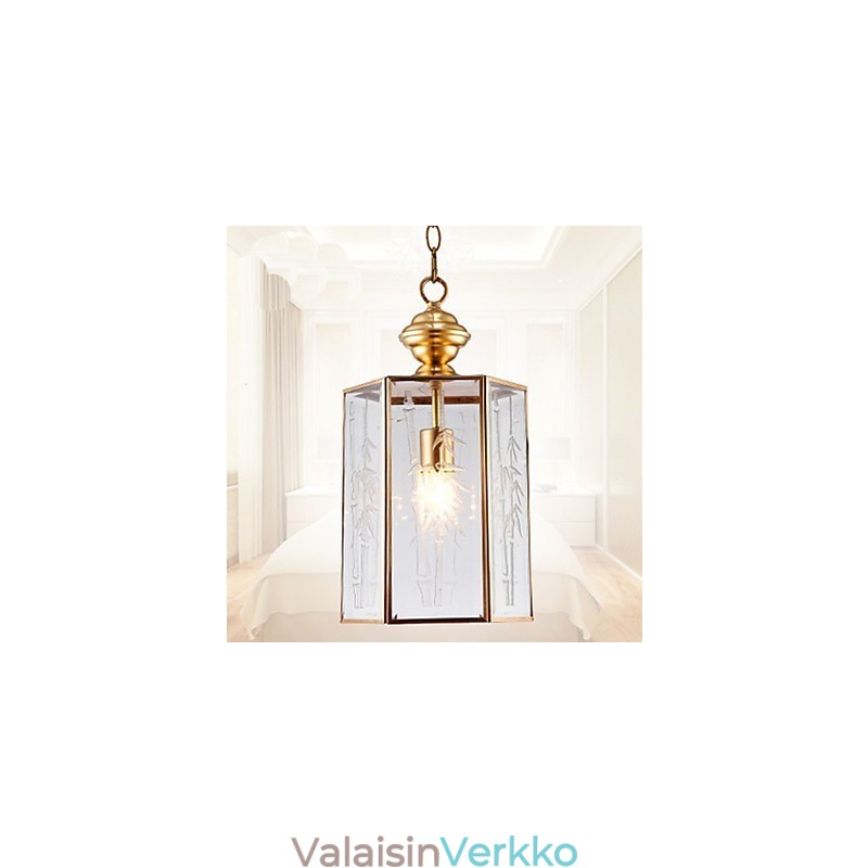 American Country Small Pendant kaikki kuparinen yksittäinen lasi