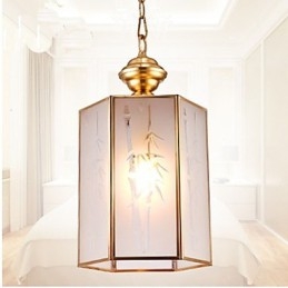 American Country Small Pendant kaikki kuparinen yksittäinen lasi