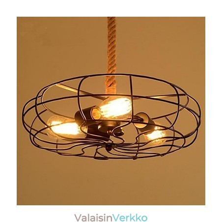 Vintage amerikkalainen Lron Rope Creative Industrial tuulettimen kattokruunu Vintage amerikkalainen Lron Rope Creative Industrial tuulettimen kattokruunu