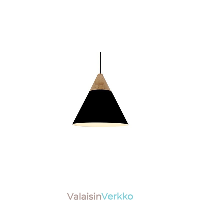Mini Artistic kartio-riippuvalaisin 1 Vaalea Mordern Simplicity -viimeistely Musta Valkoinen Keltainen Alumiini & Puinen Pisaravalo