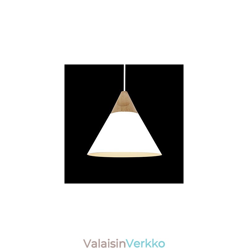 Mini Artistic kartio-riippuvalaisin 1 Vaalea Mordern Simplicity -viimeistely Musta Valkoinen Keltainen Alumiini & Puinen Pisaravalo