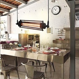 Loft Retro kattokruunu riippuvalaisin Klassinen Vintage Lamppu Country Metal Light