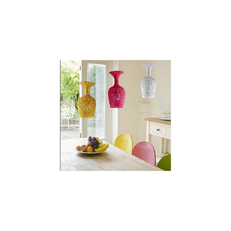 Kudottu alumiininen kattokruunu, jossa on kolme otsalamppu Apple