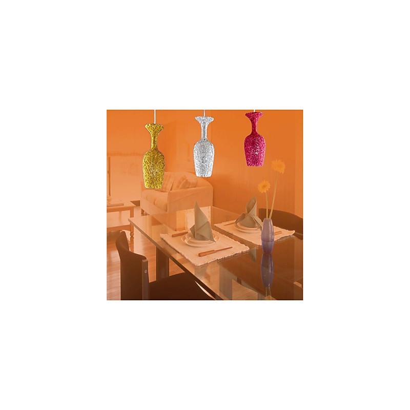 Kudottu alumiininen kattokruunu, jossa on kolme otsalamppu Apple