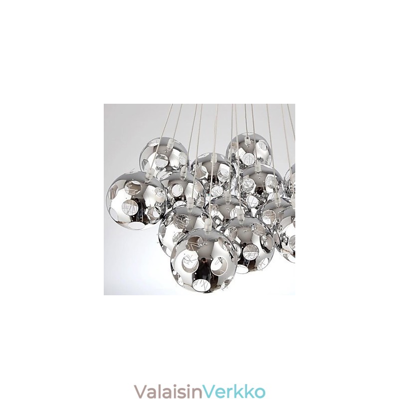 Moderni nykyaikainen Globe kromimetalliriippuvalaisin