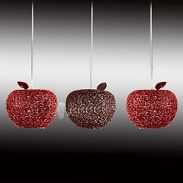Kudottu alumiininen kattokruunu, jossa on kolme otsalamppu Apple