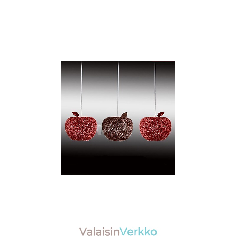 Kudottu alumiininen kattokruunu, jossa on kolme otsalamppu Apple