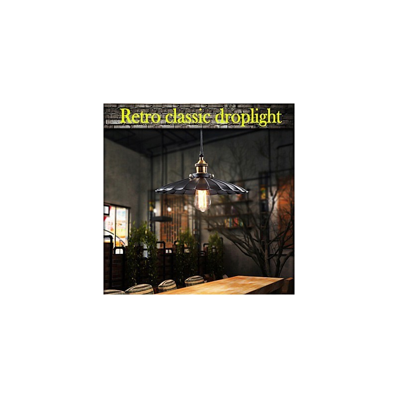 Retro klassinen eurooppalaistyylinen riippuvalaisin Light Metal Art pistorasia