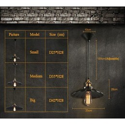 Retro klassinen eurooppalaistyylinen riippuvalaisin Light Metal Art pistorasia