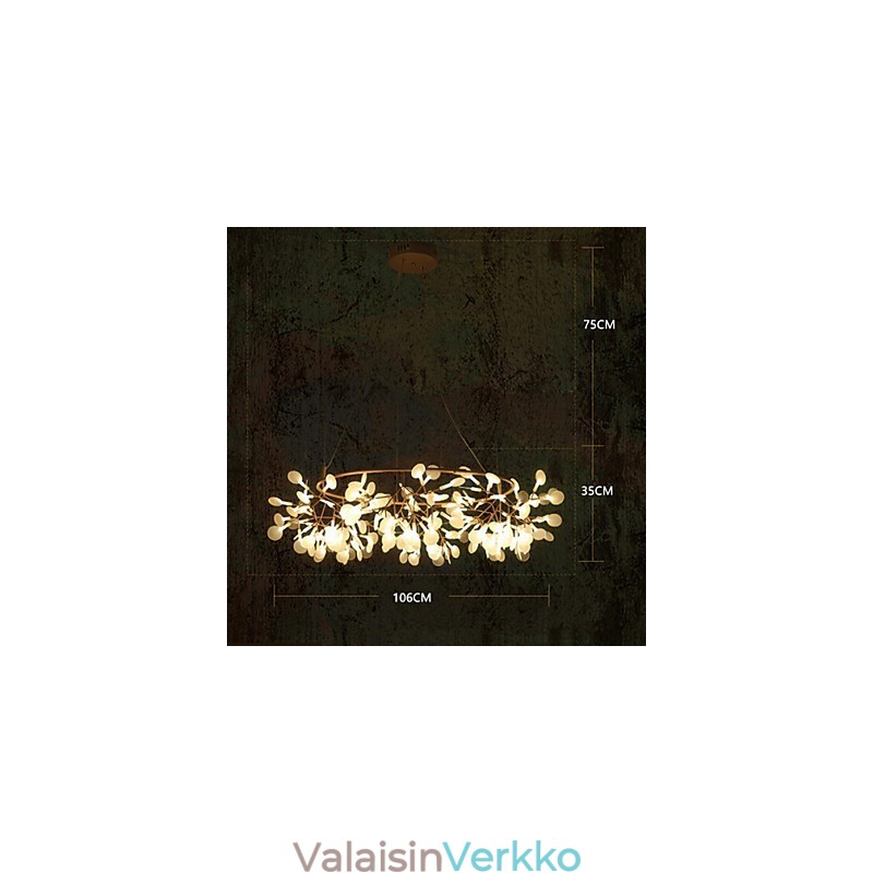 Country Designers antiikki messinki-metallikattokruunu
