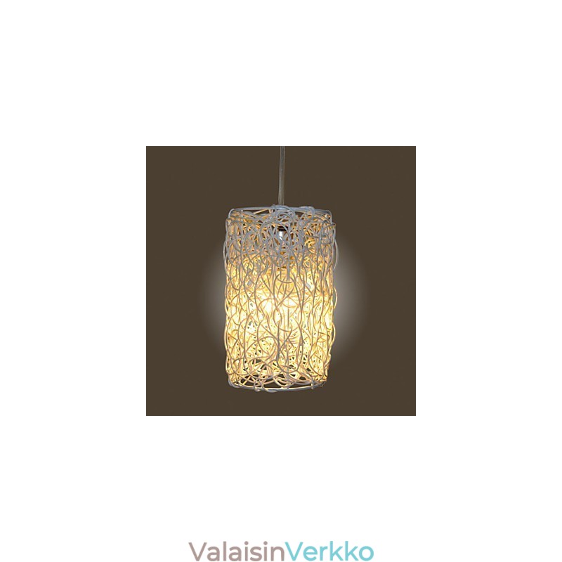 Moderni Rural Cany Art kudottu rottinki, yksipäinen pistorasialamppu