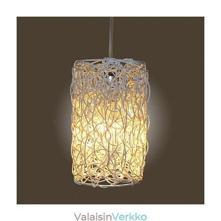 Moderni Rural Cany Art kudottu rottinki, yksipäinen pistorasialamppu