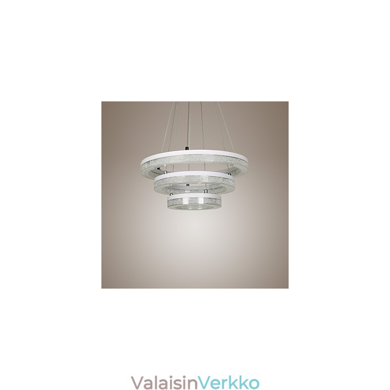 Kristalliriippuvalaisin Moderni valaisin, kolme rengasta