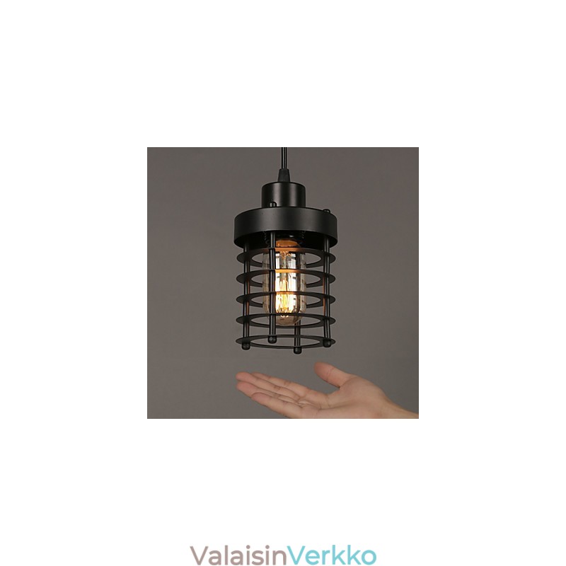 Retro ympyrä yhden otsalamppujen ja lyhtyjen hahmotaidetta kattokruunulamppu