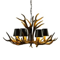 Maalaismaiset Antler Kattokruunut